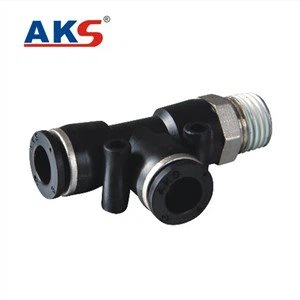 Npt شاخه سه راه اتصالات فشار پنوماتیک در اتصالات